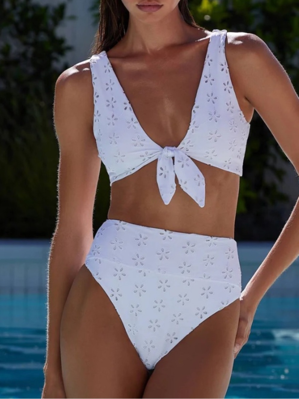 New Beach Riot Free People Dallas Top & Hazel Bottom Med Magnolia Eyelet 2Pc USA